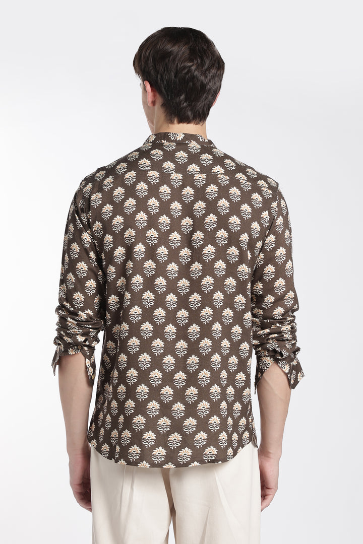 Ethnic Brown Printed Kurta