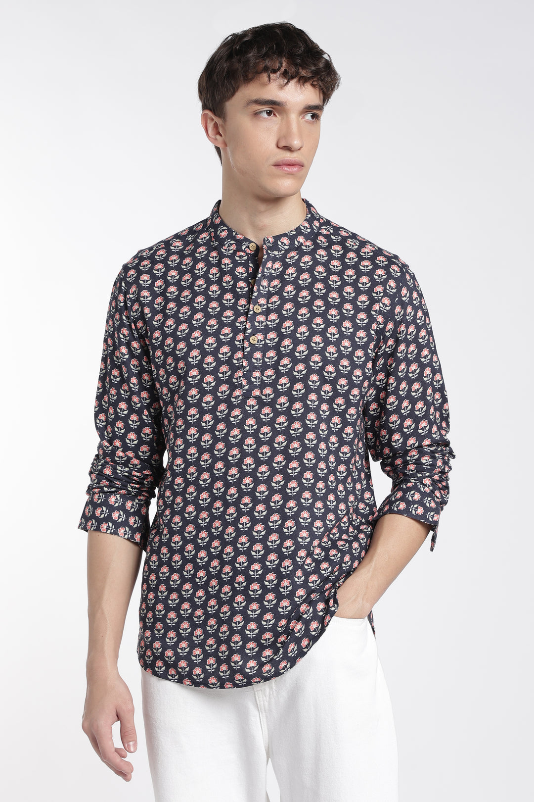 Ethic Violet Printed Kurta