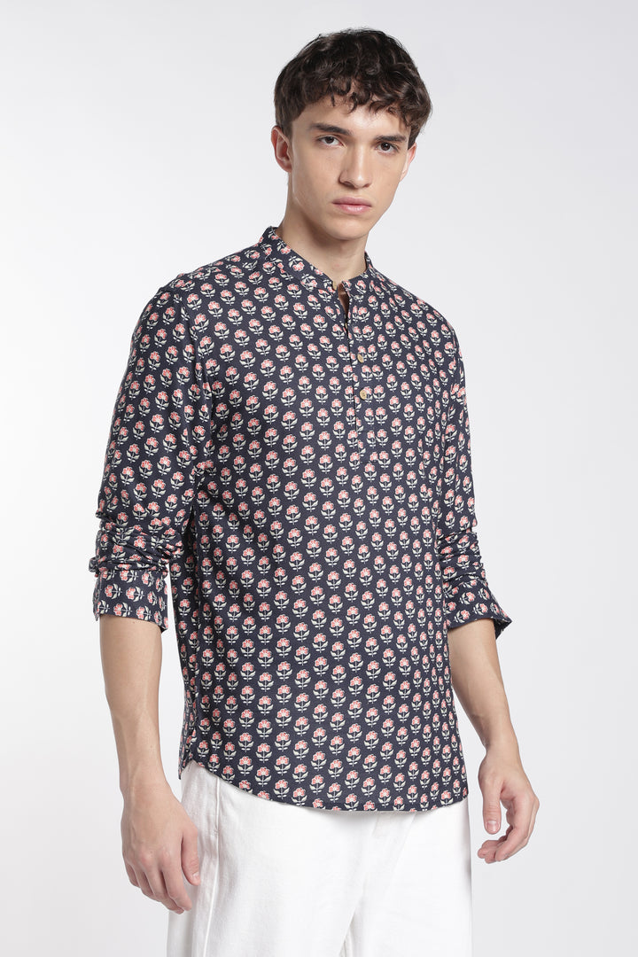 Ethic Violet Printed Kurta