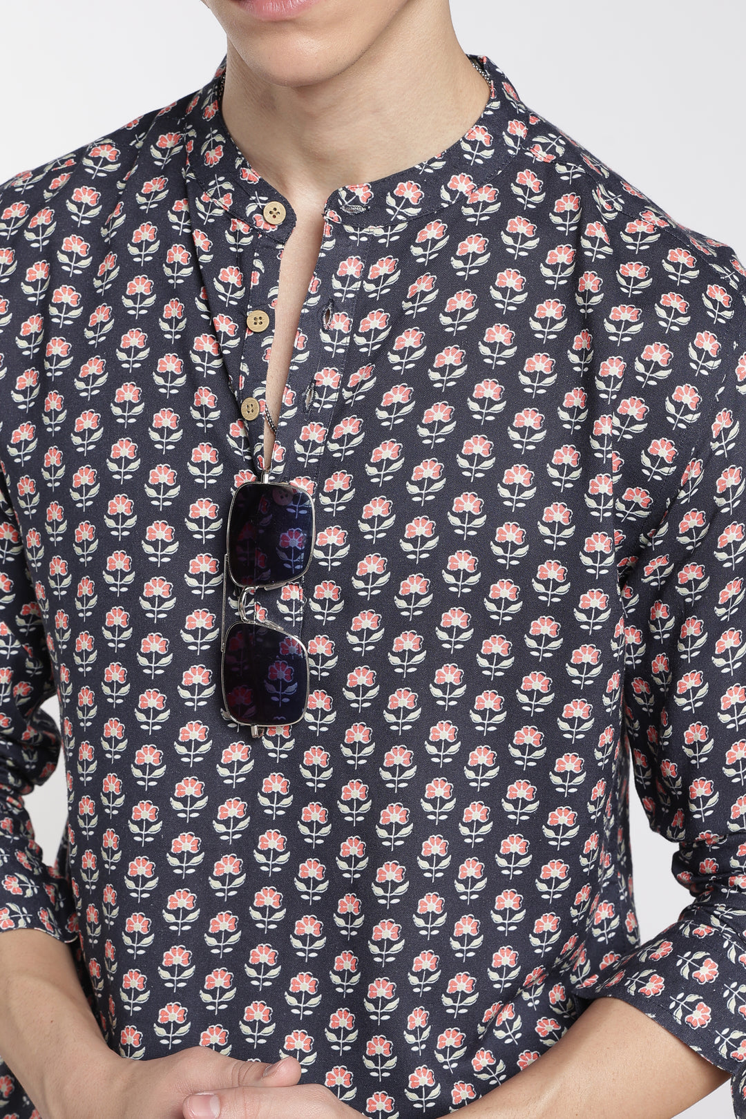 Ethic Violet Printed Kurta