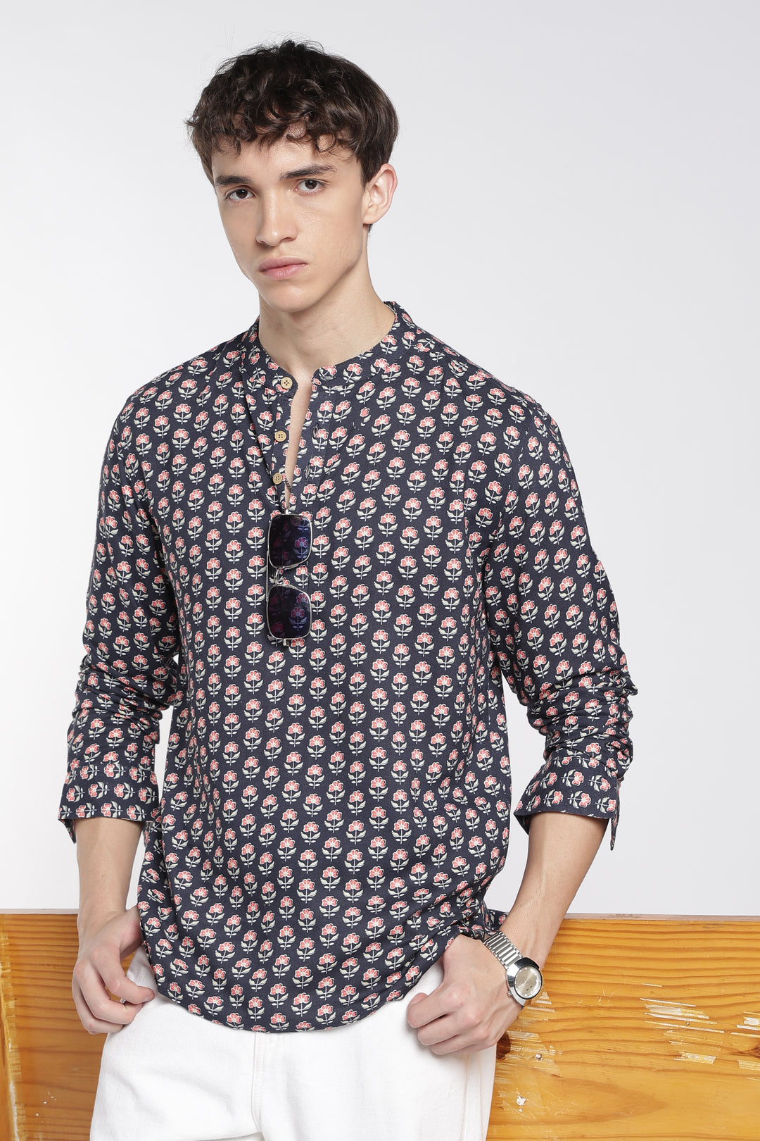 Ethic Violet Printed Kurta
