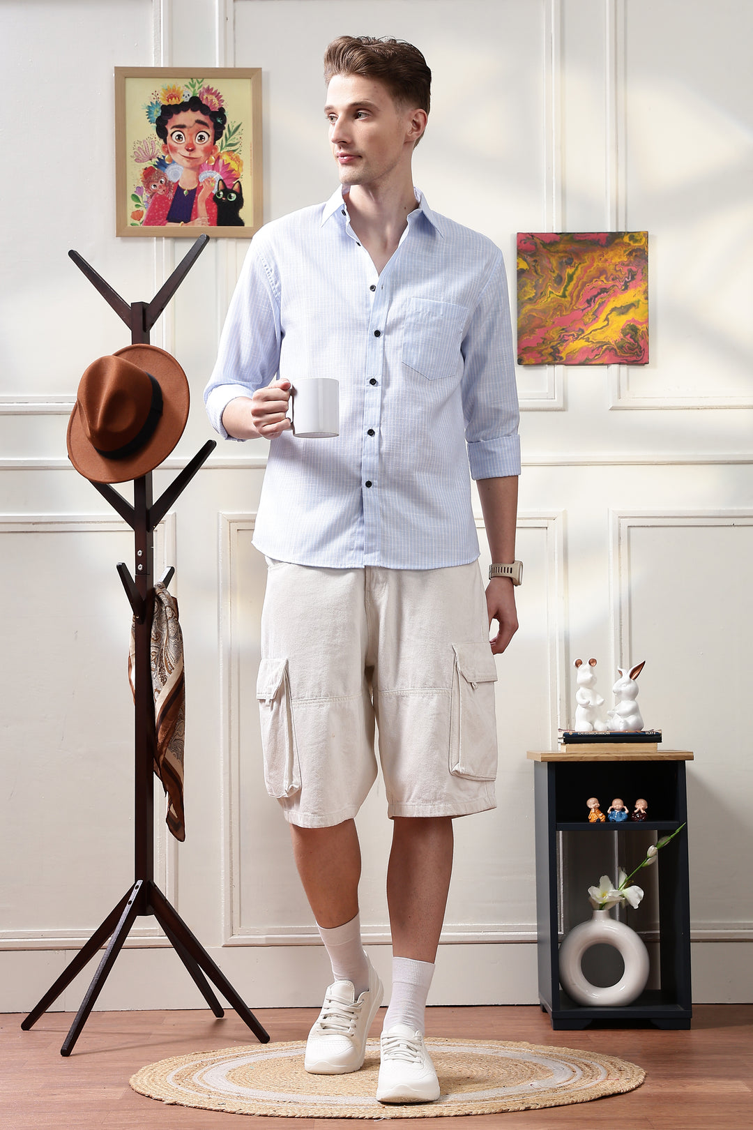 Linen: Blue Stripes Shirt