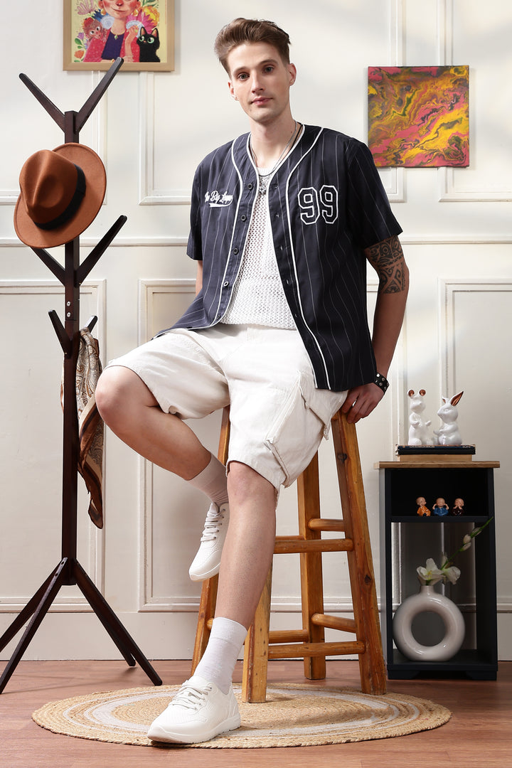 Baseball : Black Stripes Shirt