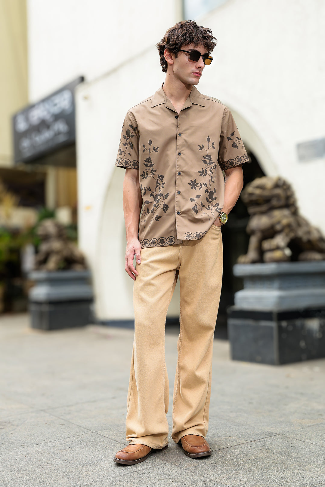 Hazel Flower Cuban Shirt