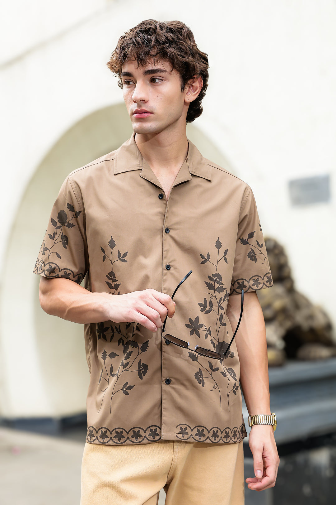 Hazel Flower Cuban Shirt