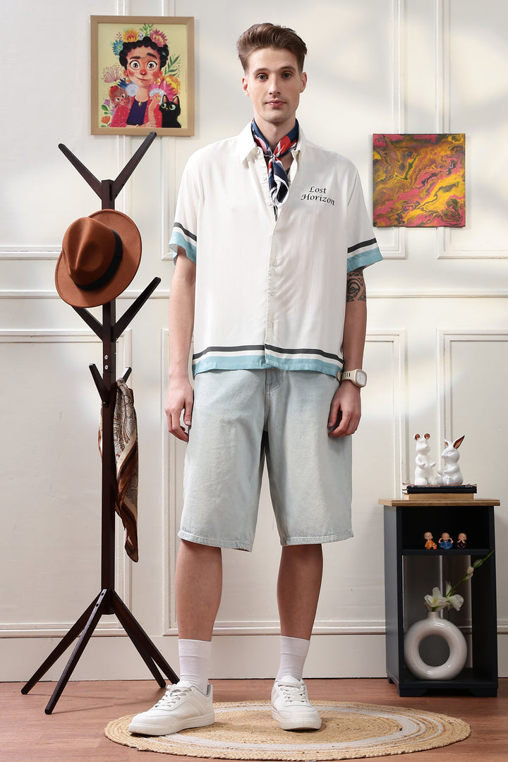 Lost Horizon: White Oversized Shirt