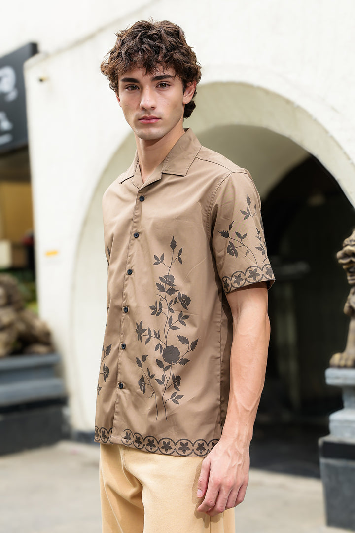 Hazel Flower Cuban Shirt