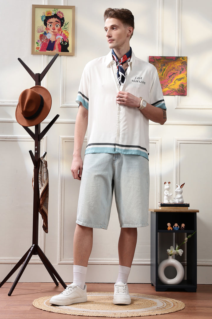 Lost Horizon: White Oversized Shirt