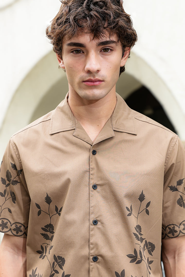 Hazel Flower Cuban Shirt