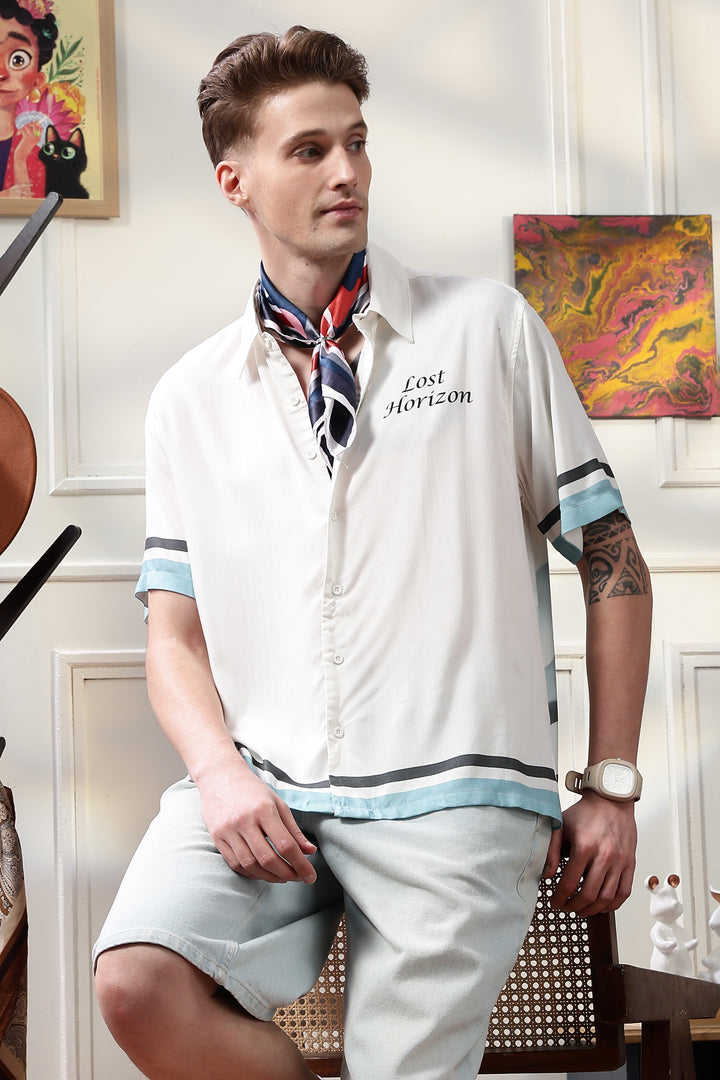 Lost Horizon: White Oversized Shirt