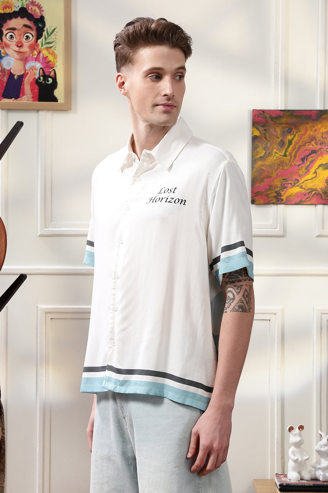 Lost Horizon: White Oversized Shirt