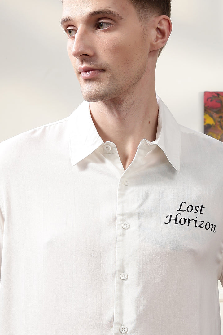Lost Horizon: White Oversized Shirt