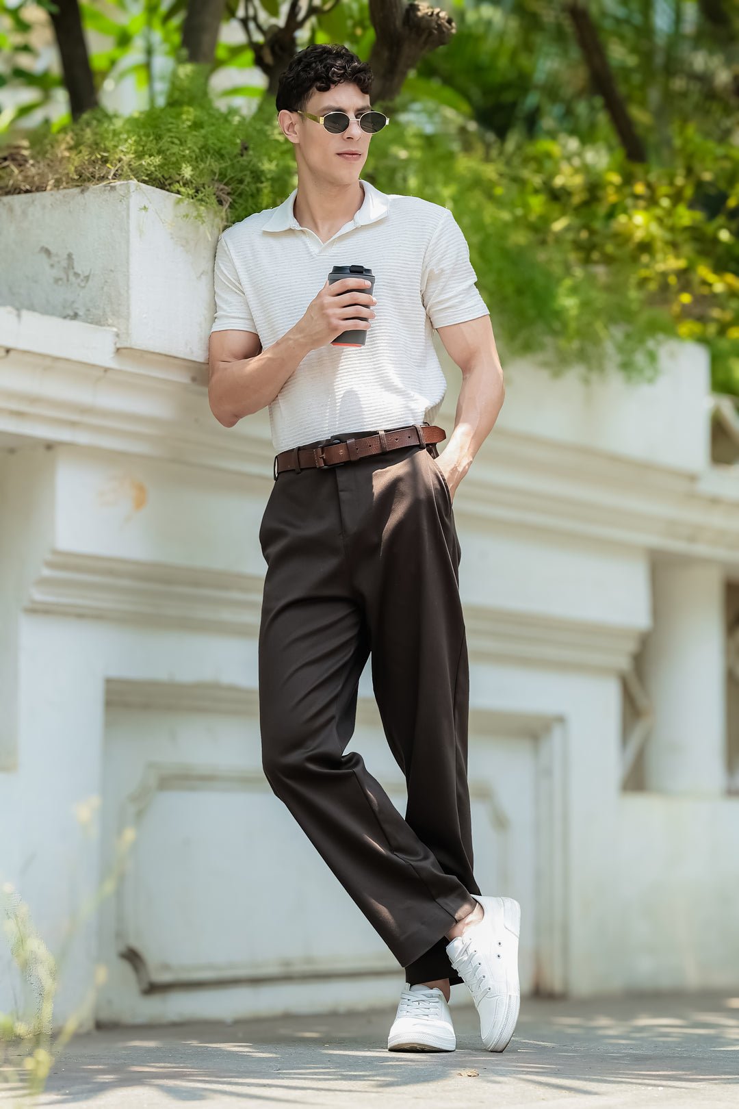 Korean Pants : Dark Olive Trousers