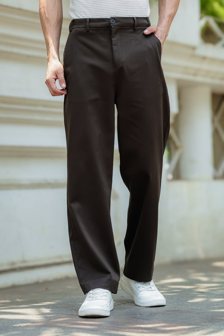 Korean Pants : Dark Olive Trousers