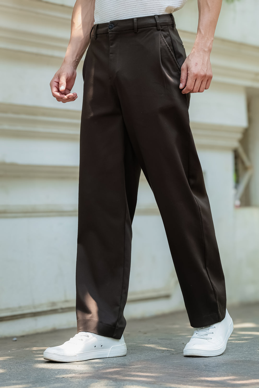 Korean Pants : Dark Olive Trousers