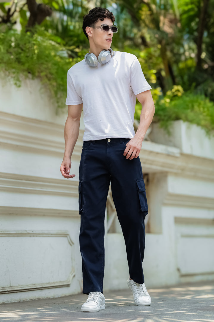 Essentials : Navy Cargo Pants