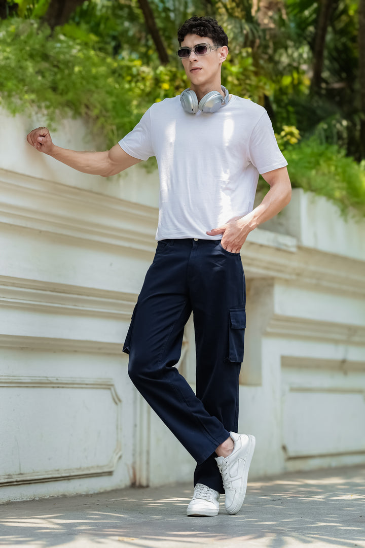 Essentials : Navy Cargo Pants