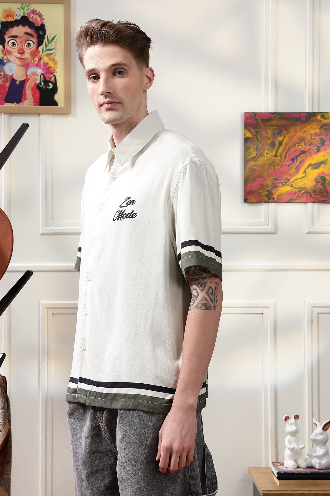 Zen Mode: Grey Oversized Shirt