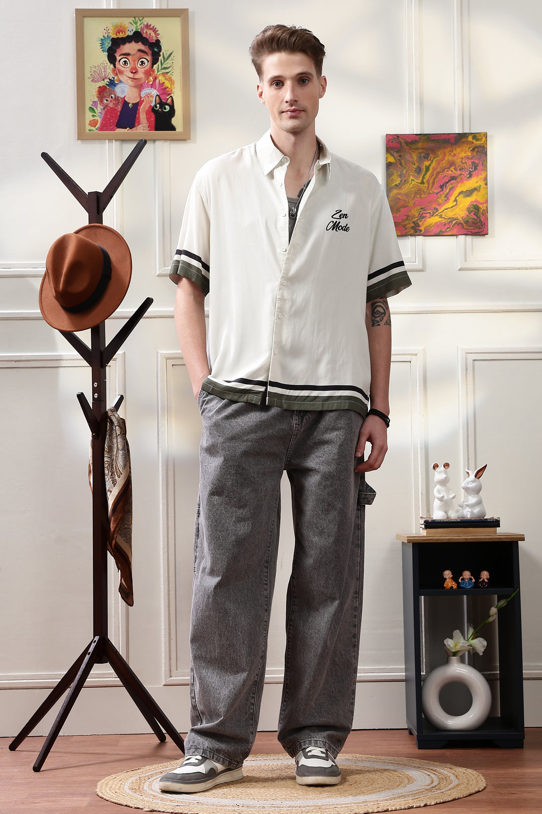 Zen Mode: Grey Oversized Shirt