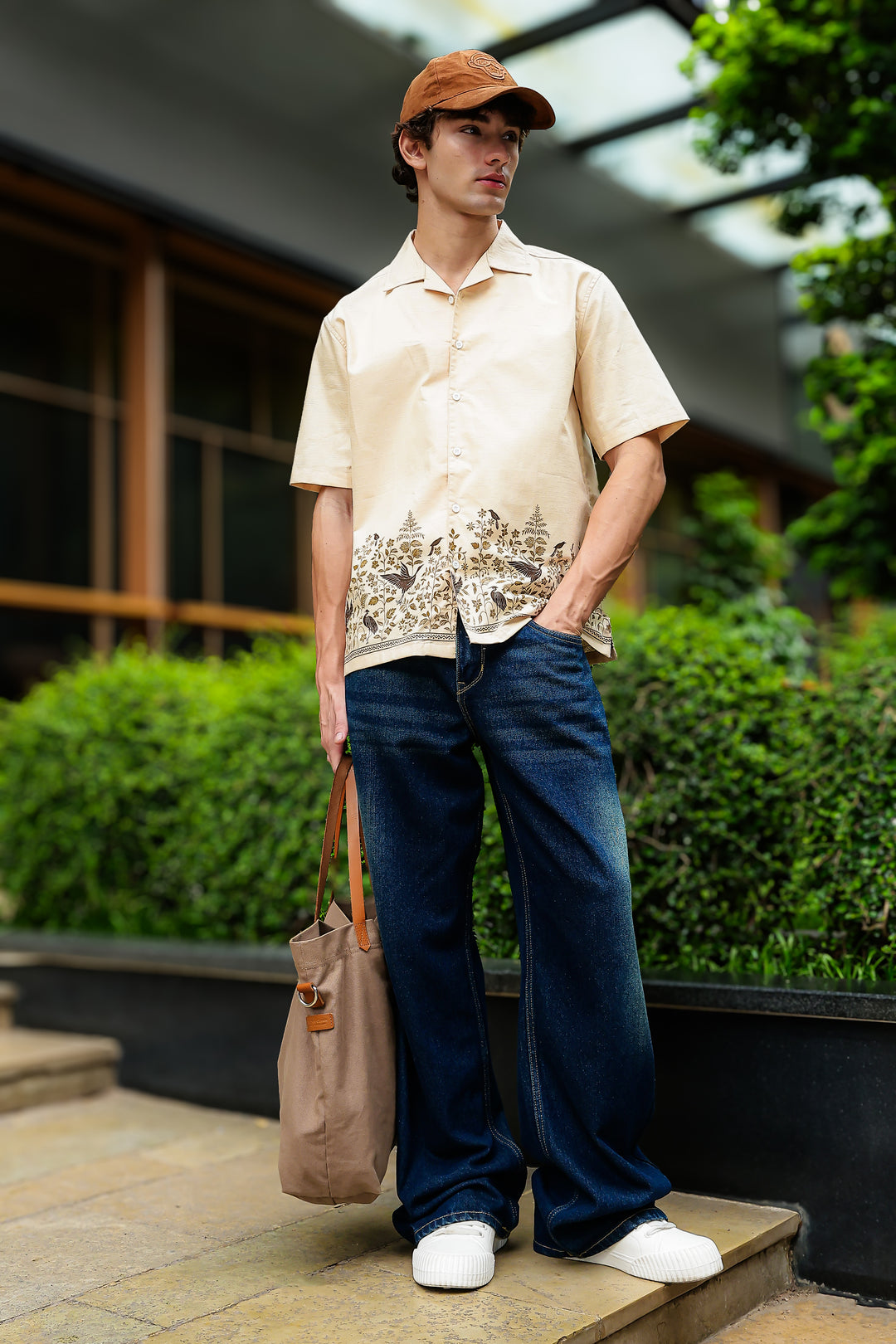 Classy Linen Printed Cuban shirt