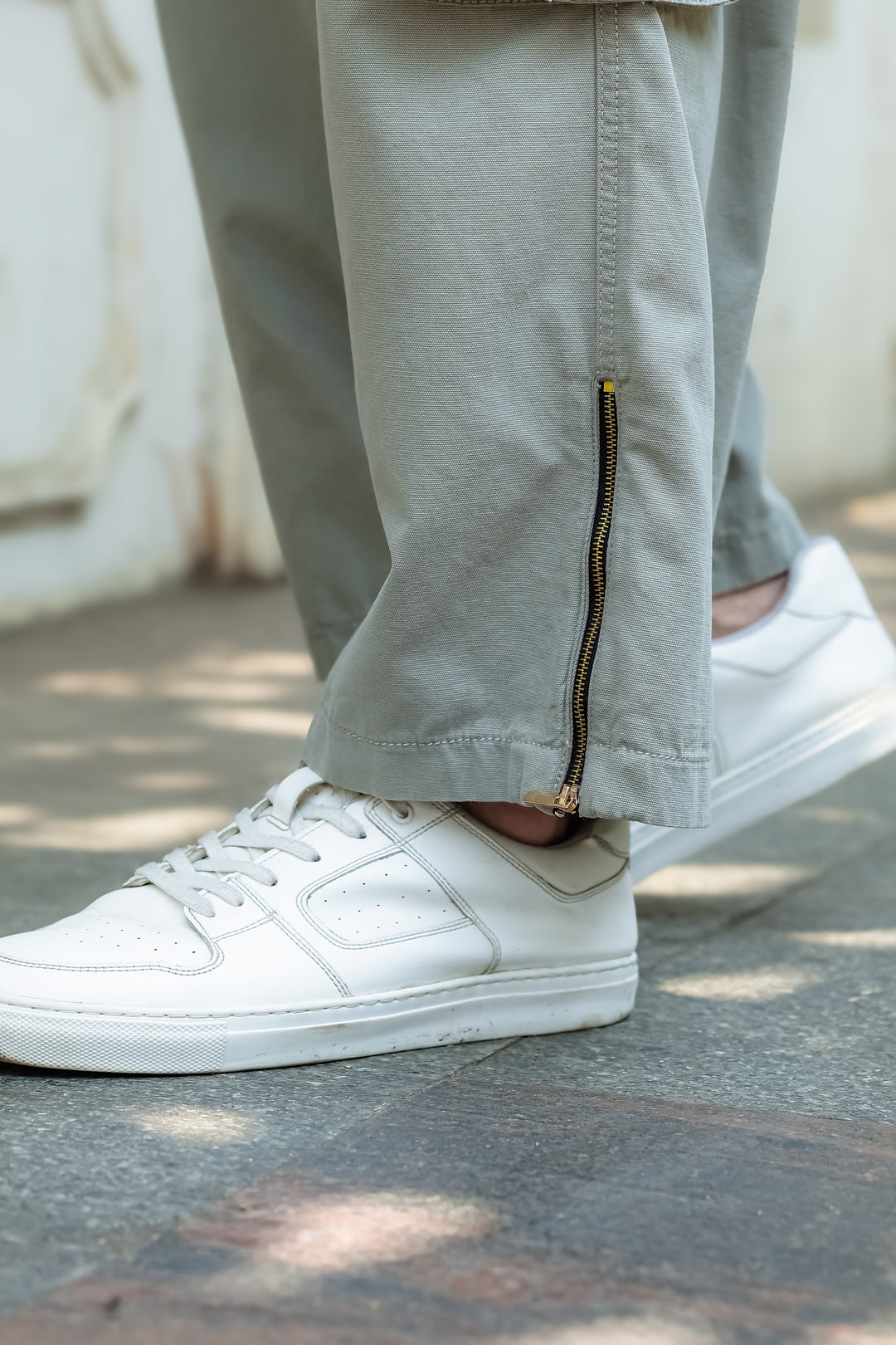 Mint Green Dyed Cargo Pants