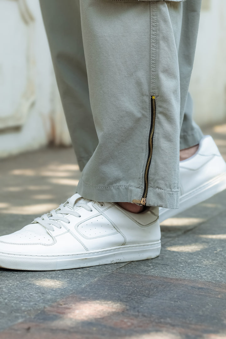 Mint Green Dyed Cargo Pants