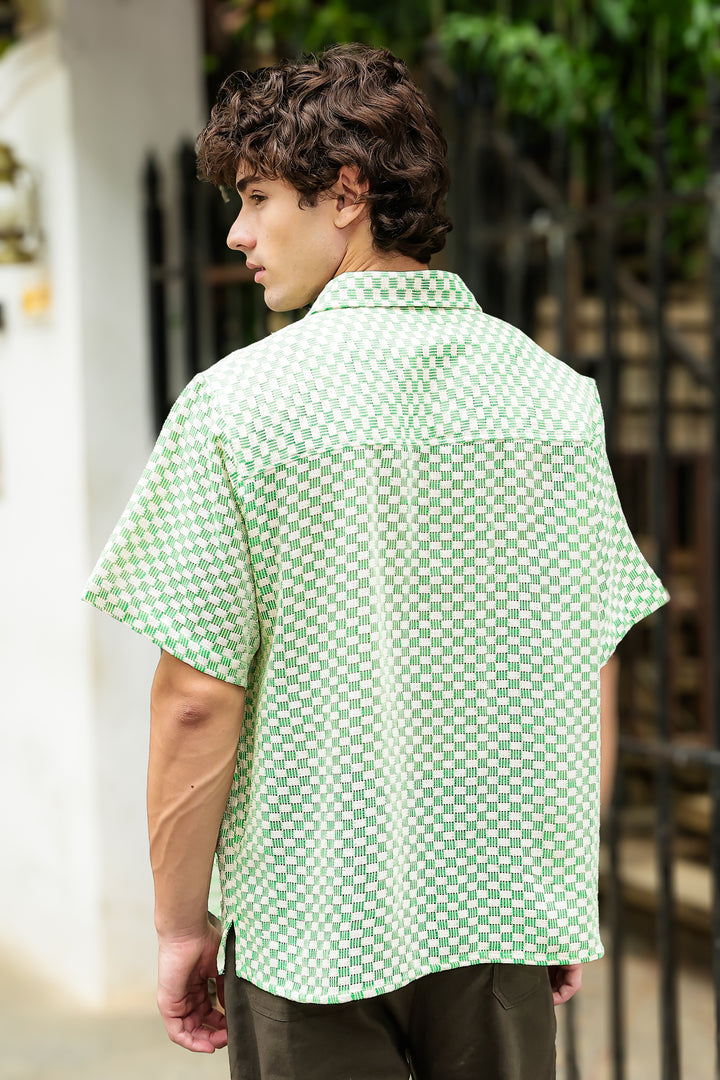 Short Sleeve: Greek Cubic Crochet Shirt
