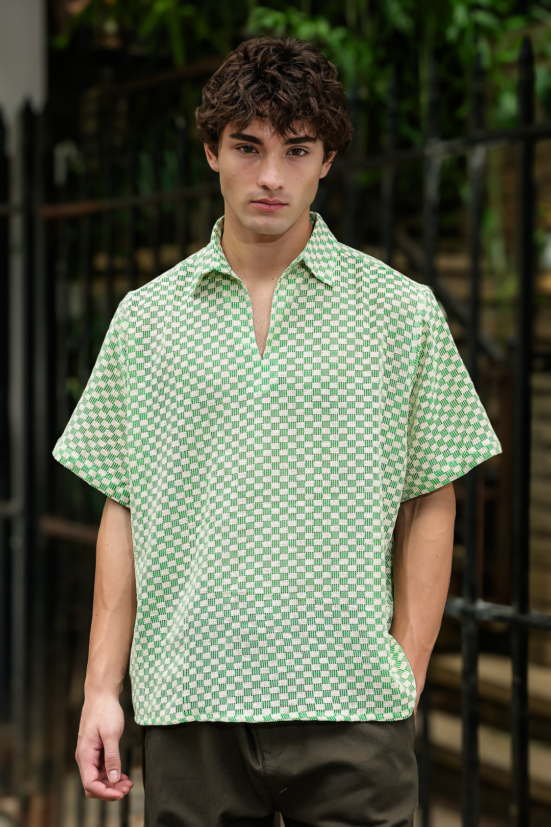 Short Sleeve: Greek Cubic Crochet Shirt