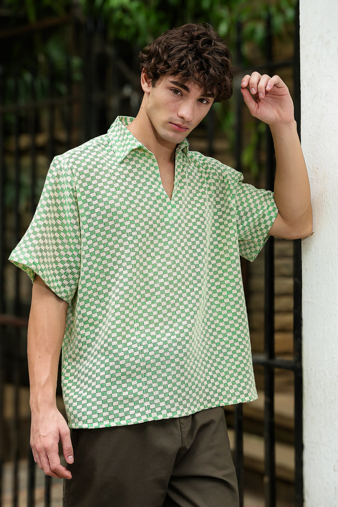 Short Sleeve: Greek Cubic Crochet Shirt