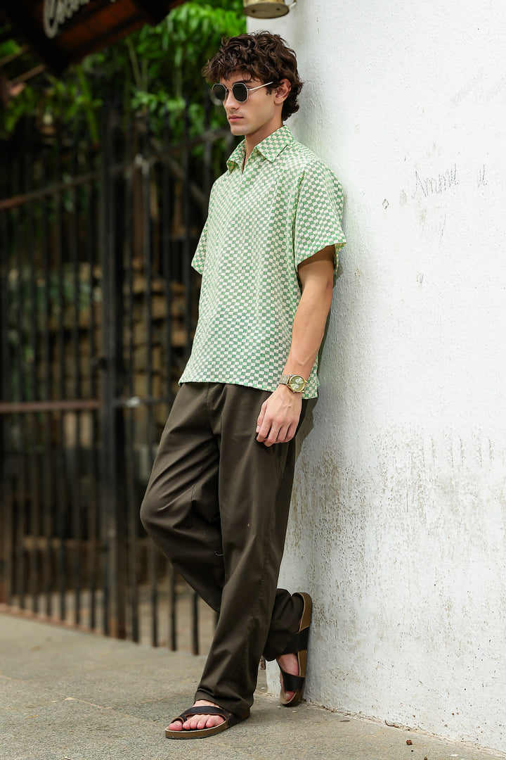 Short Sleeve: Greek Cubic Crochet Shirt