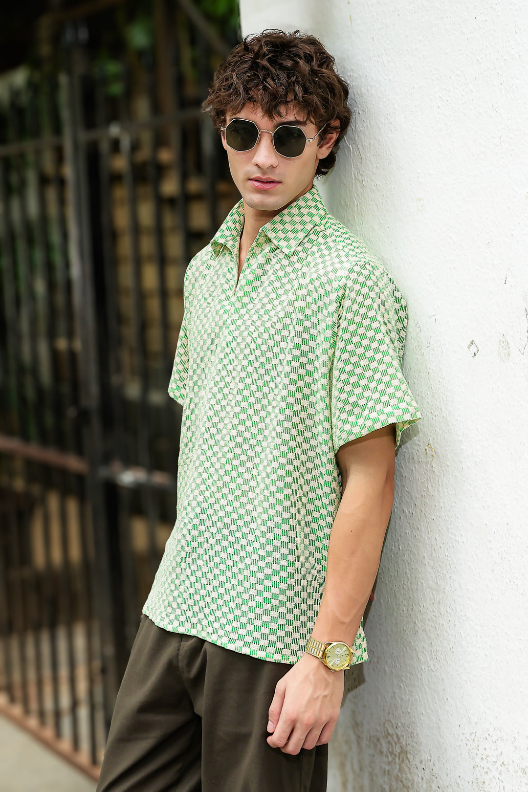Short Sleeve: Greek Cubic Crochet Shirt