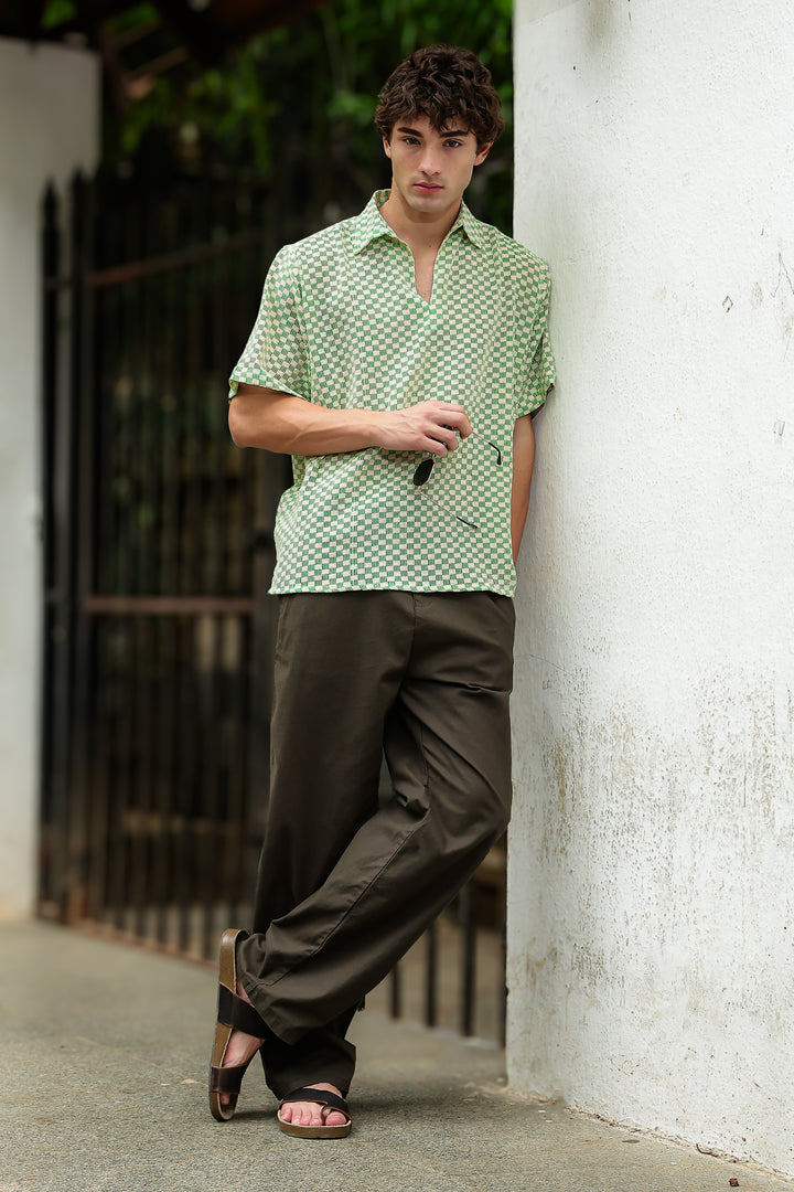 Short Sleeve: Greek Cubic Crochet Shirt