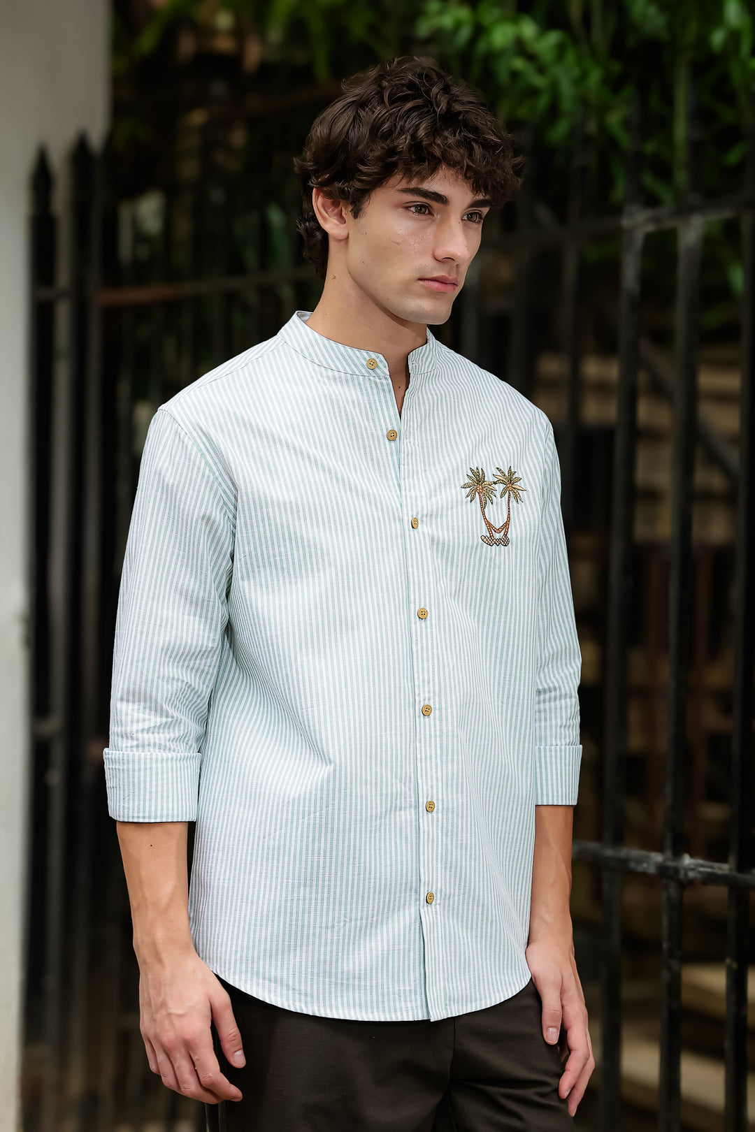 Coast: Mint Green Embroidery Shirt