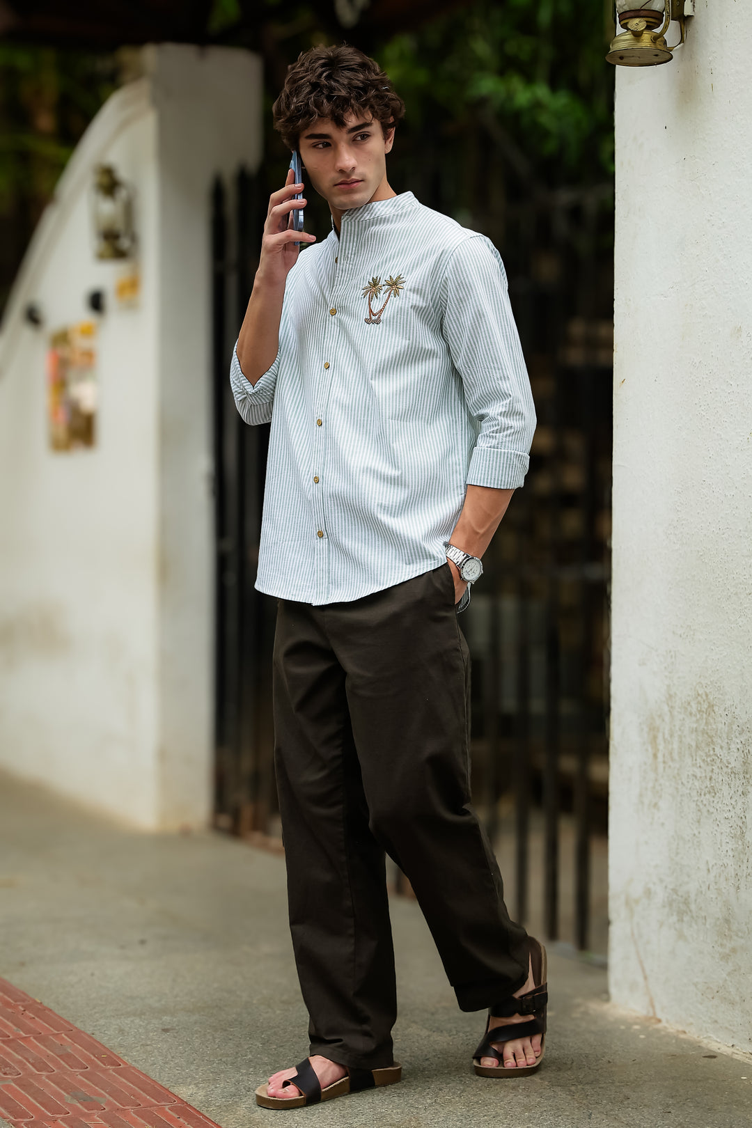 Coast: Mint Green Embroidery Shirt