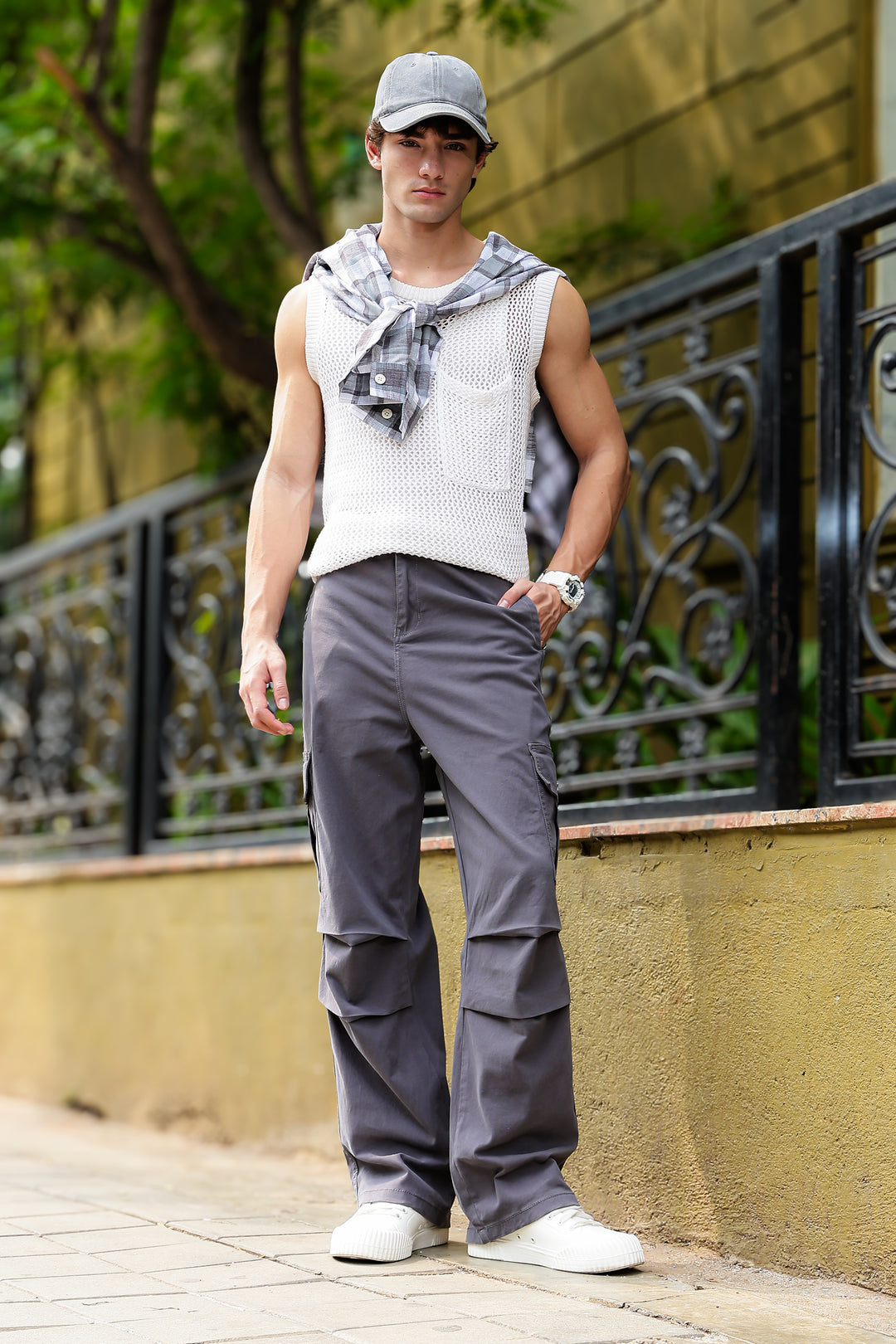 Parachute : Grey Baggy Cargo Pants