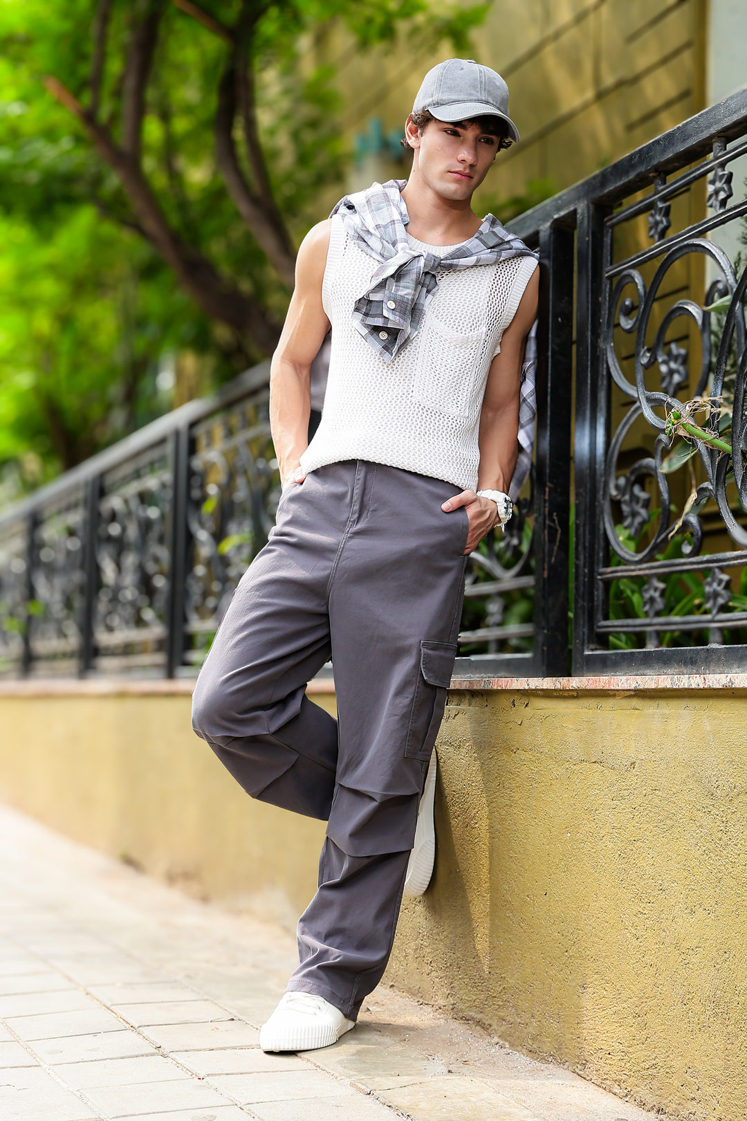 Parachute : Grey Baggy Cargo Pants