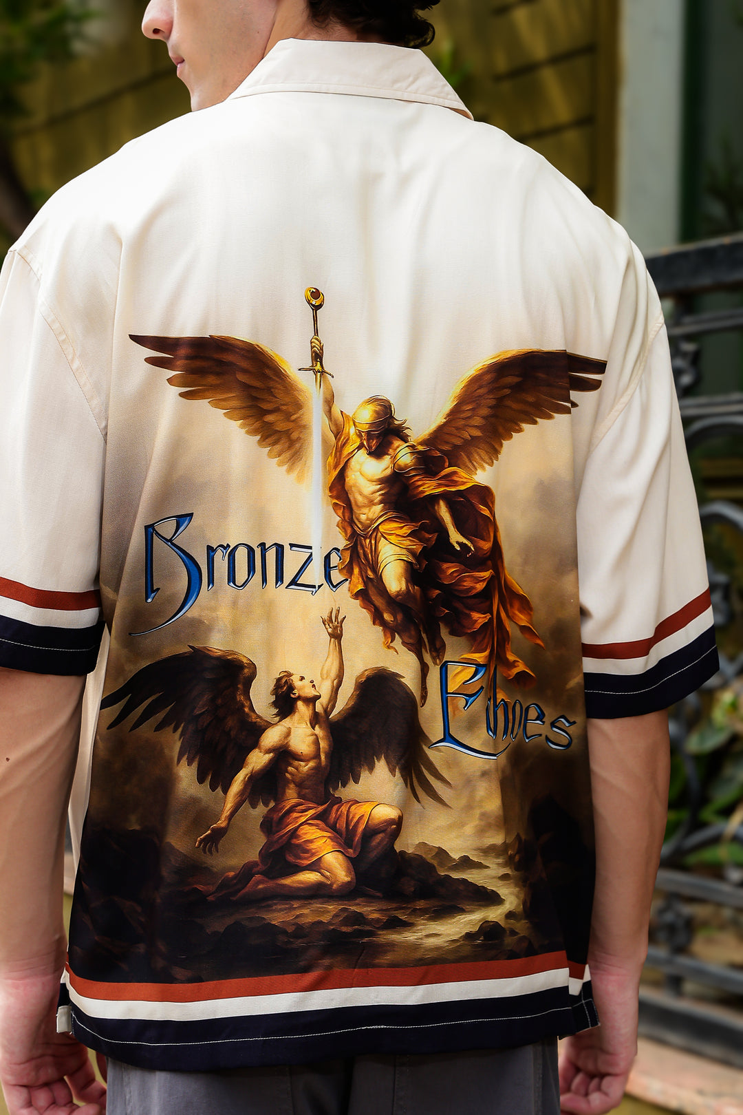 Bronze Echos : Printed Oversized Shirt