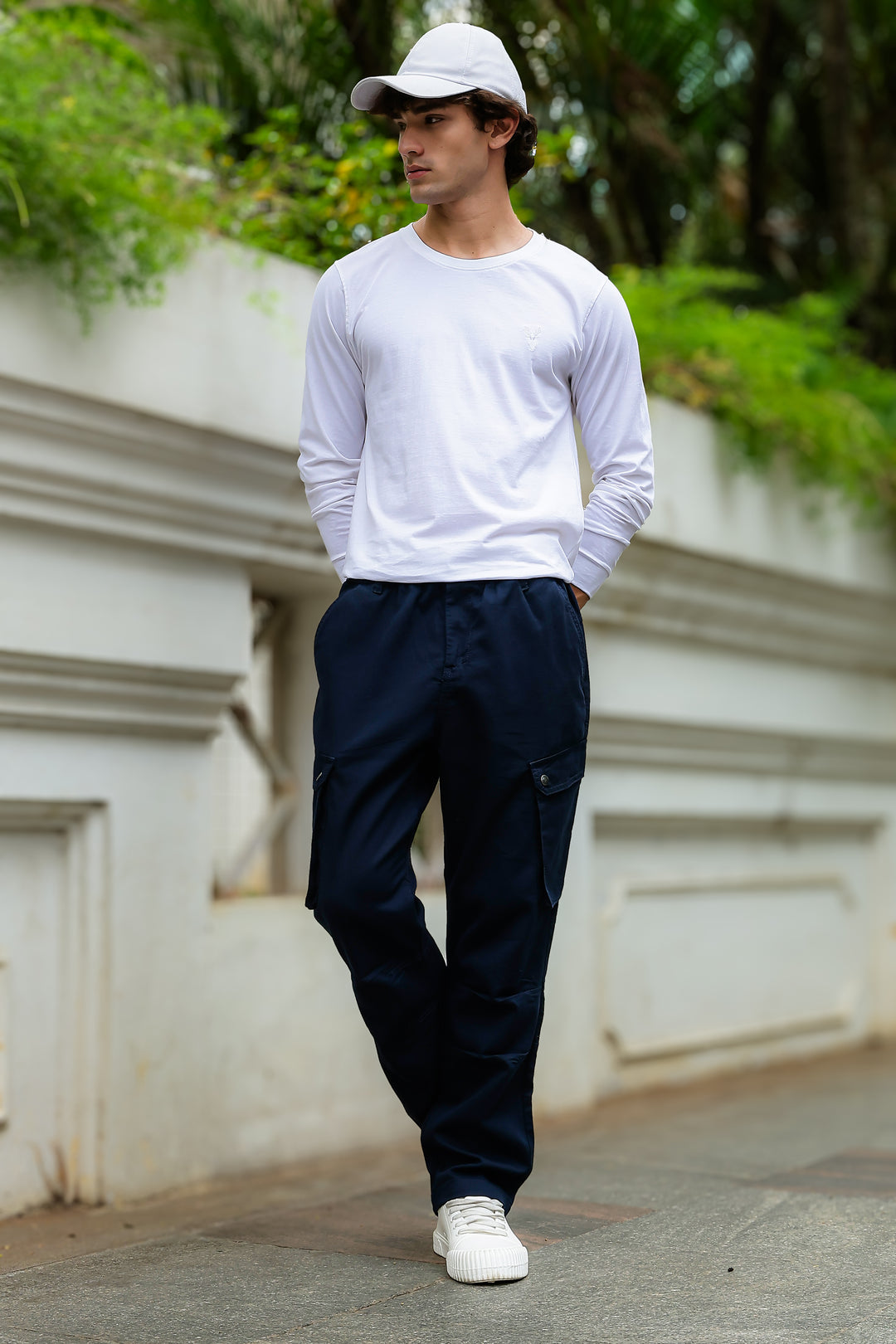 Combat : Navy Regular Fiit Cargo Pants