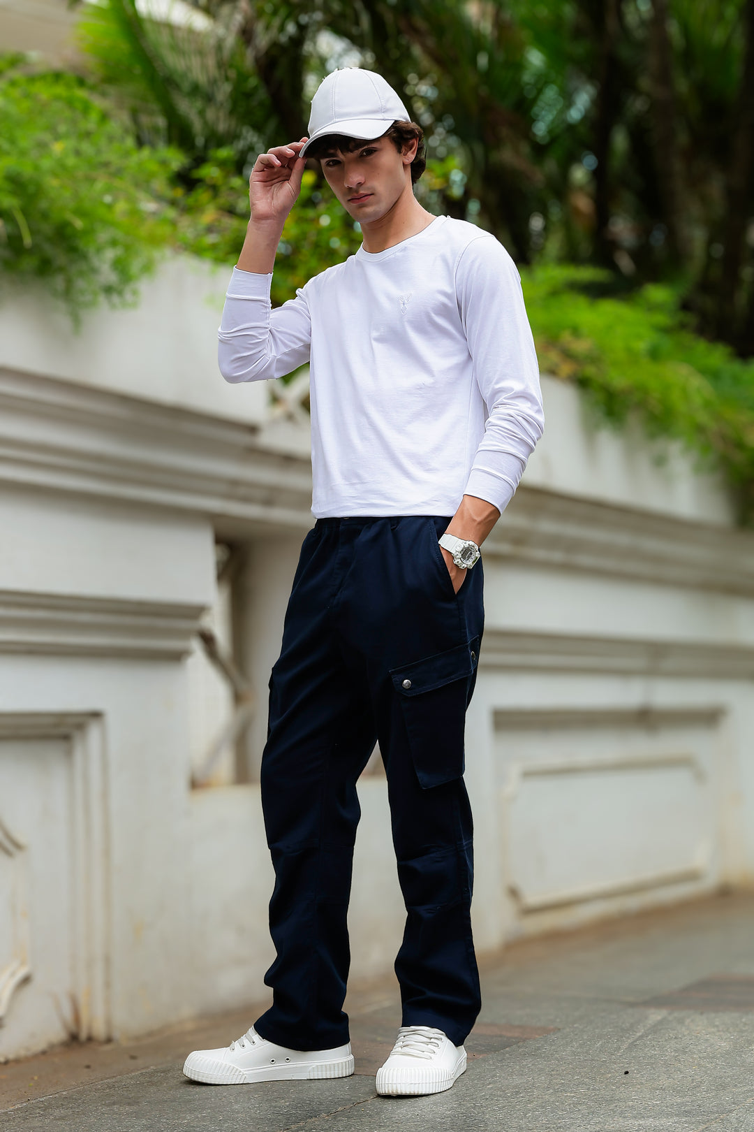 Combat : Navy Regular Fiit Cargo Pants