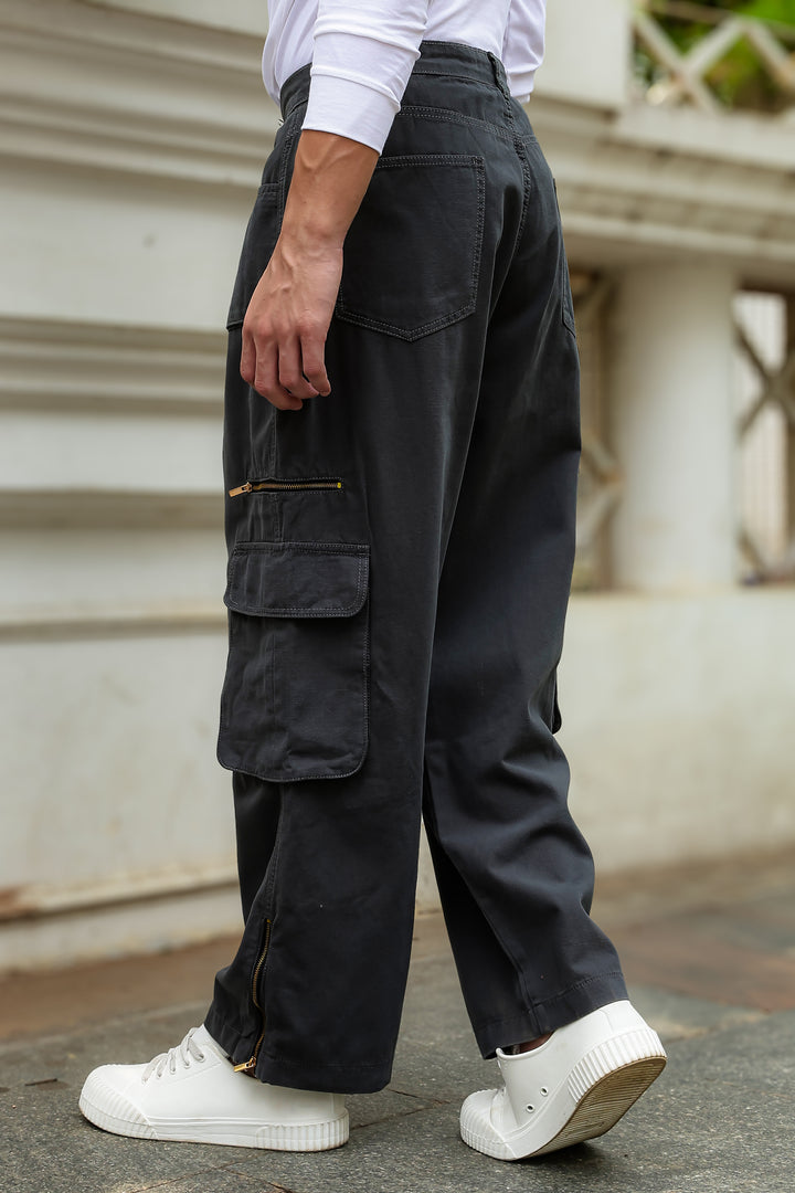 Grey Dyed : Cargo Pants
