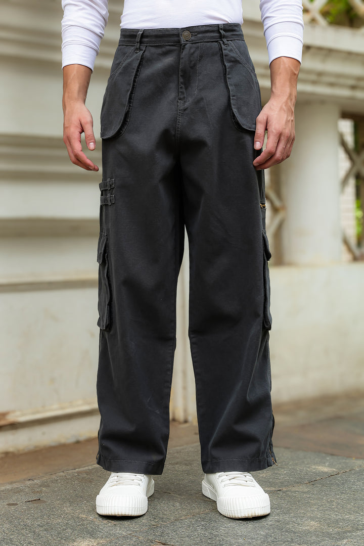 Grey Dyed : Cargo Pants