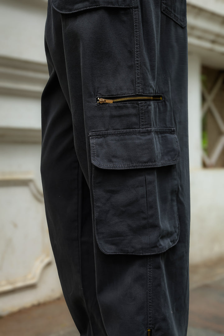 Grey Dyed : Cargo Pants