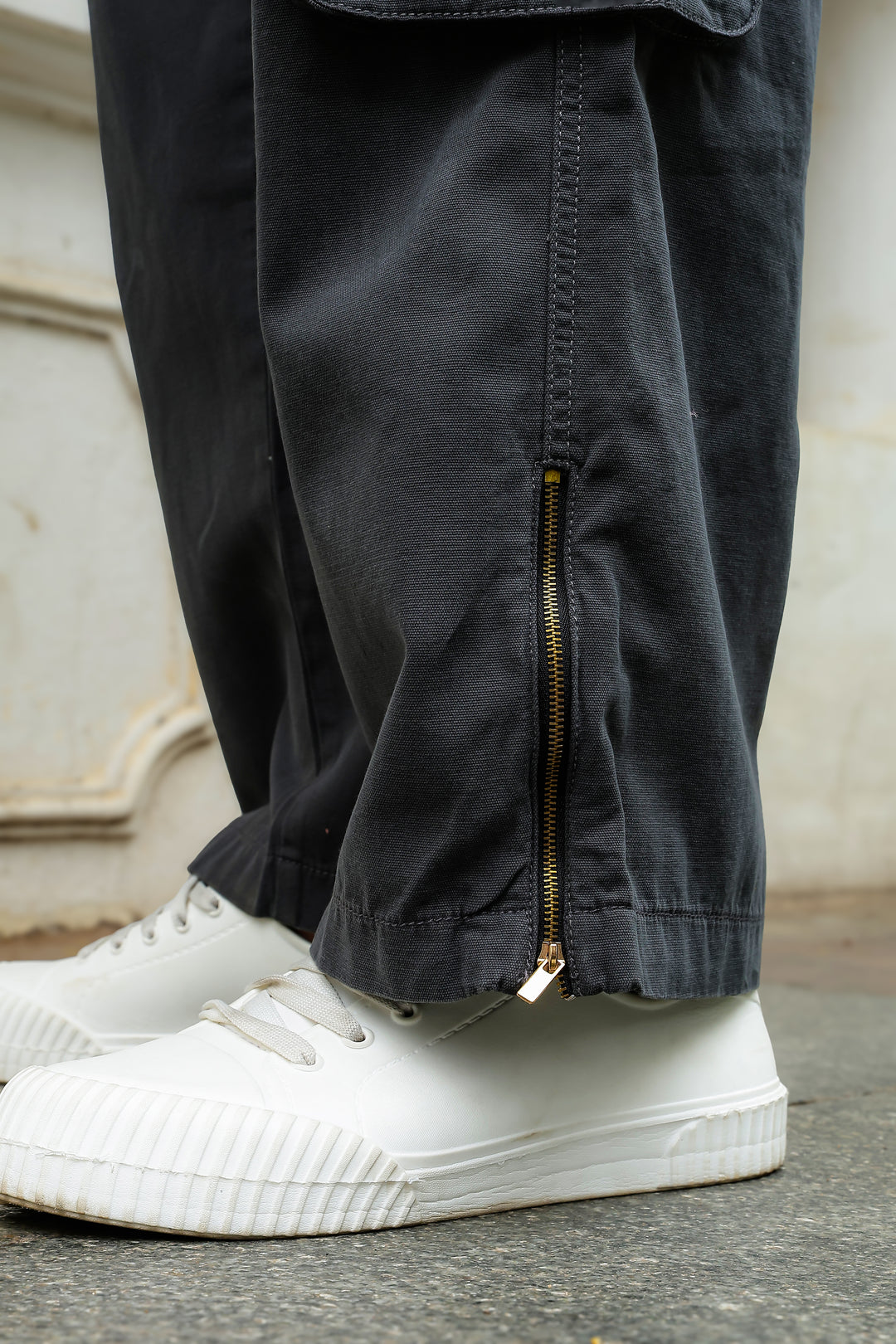 Grey Dyed : Cargo Pants