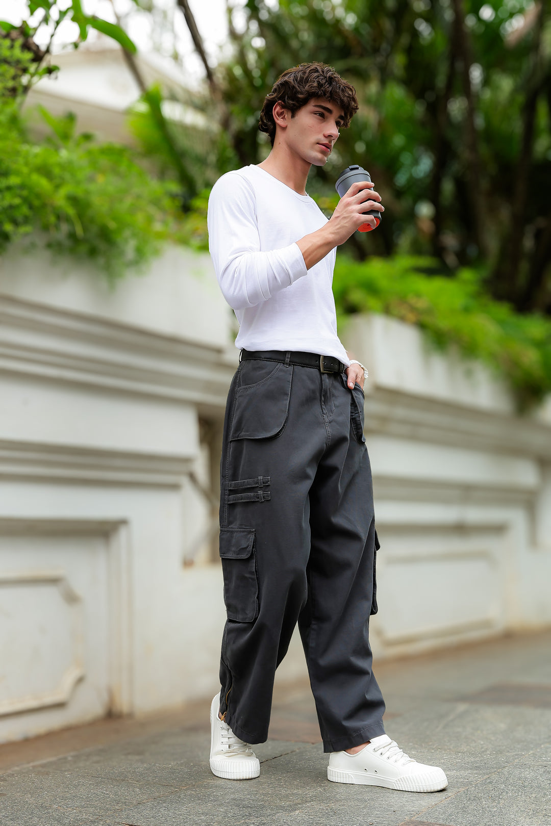 Grey Dyed : Cargo Pants