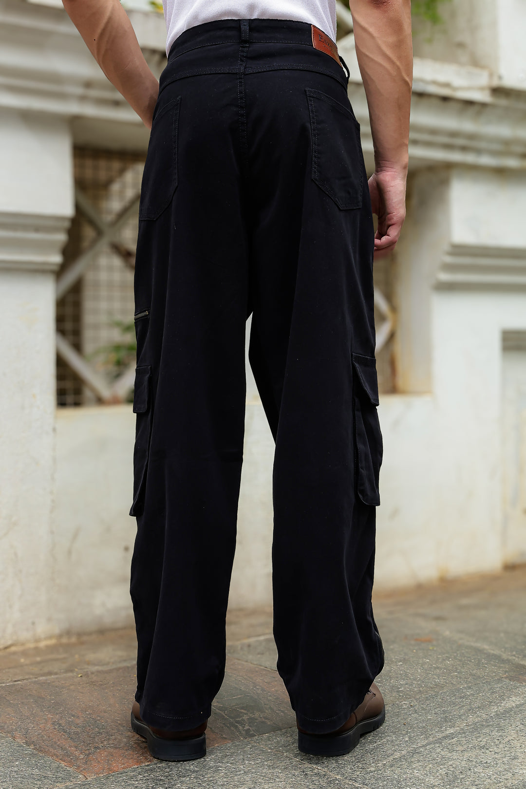 Black Dyed Cargo Pants