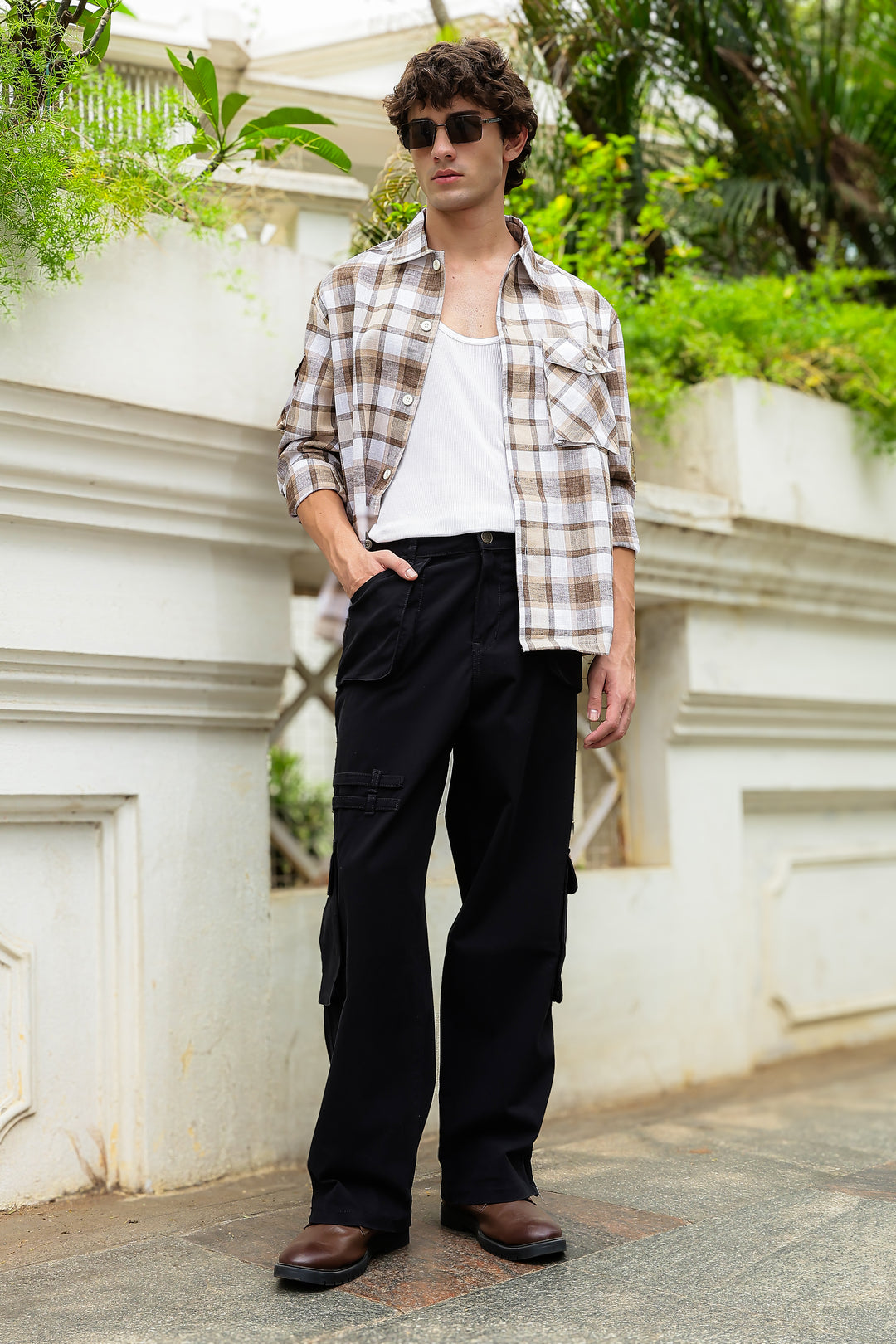 Black Dyed Cargo Pants