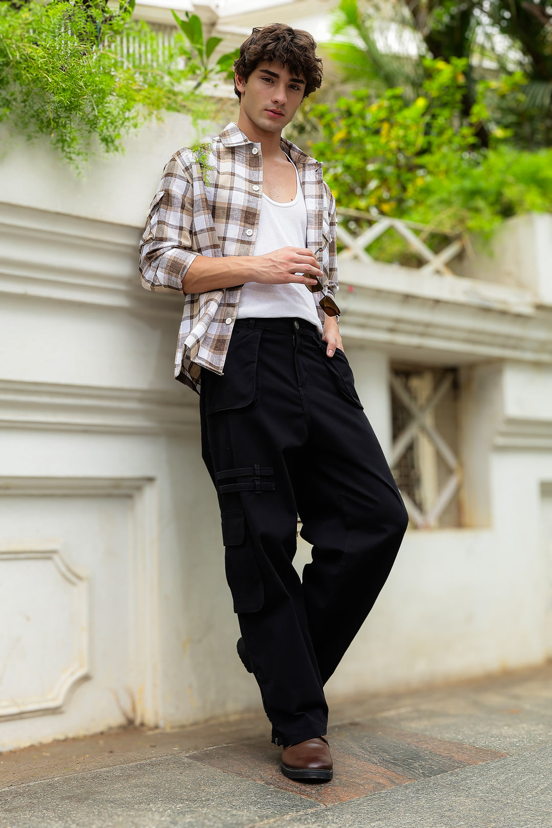 Black Dyed Cargo Pants
