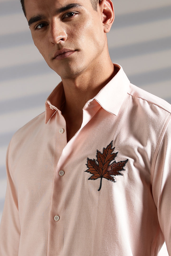 Maple Embroidery Shirt