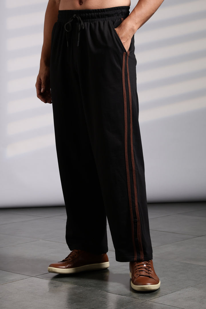 Brown Striped Joggers