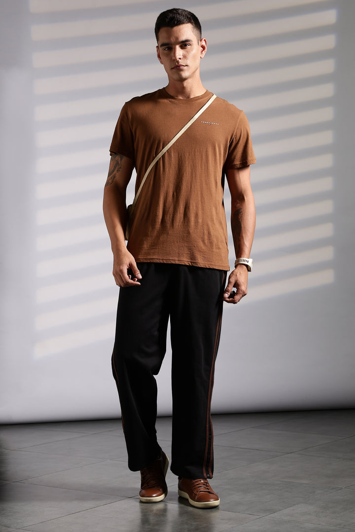 Brown Striped Joggers